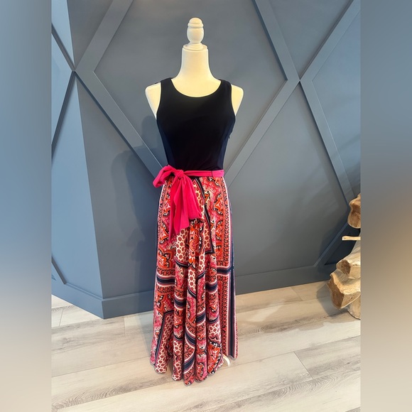 Eliza J Dresses & Skirts - Eliza J Black and Pink Maxi Skirt